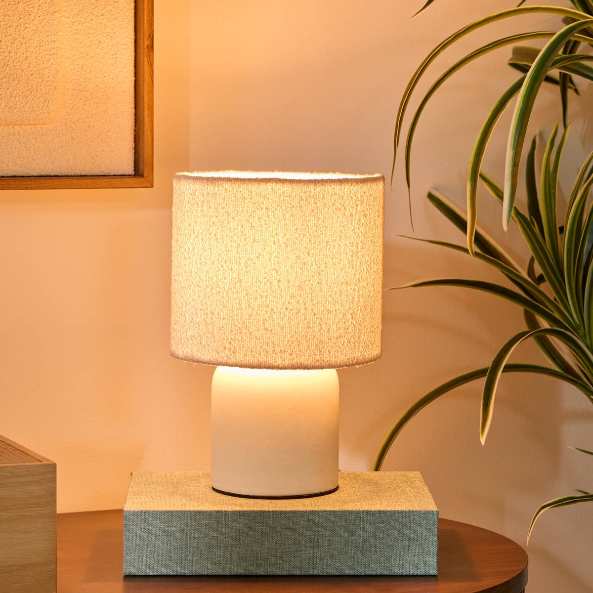 Lampe cylindrique KELIA blanc, ATMOSPHERA