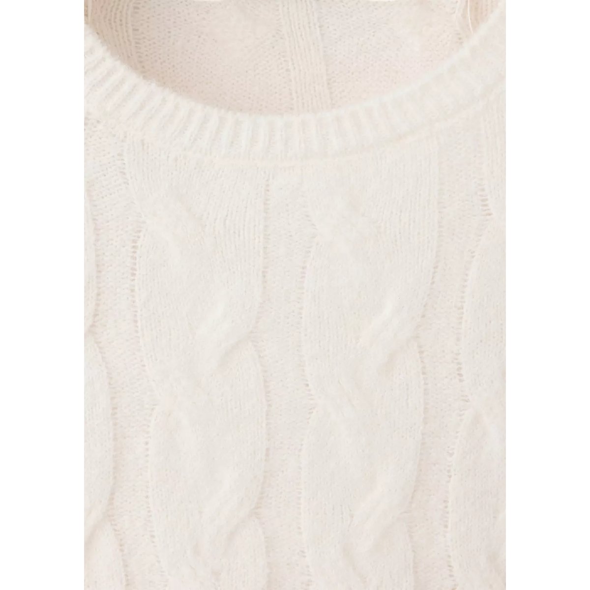 Pull-over maille tressée beige, MANGO TEEN