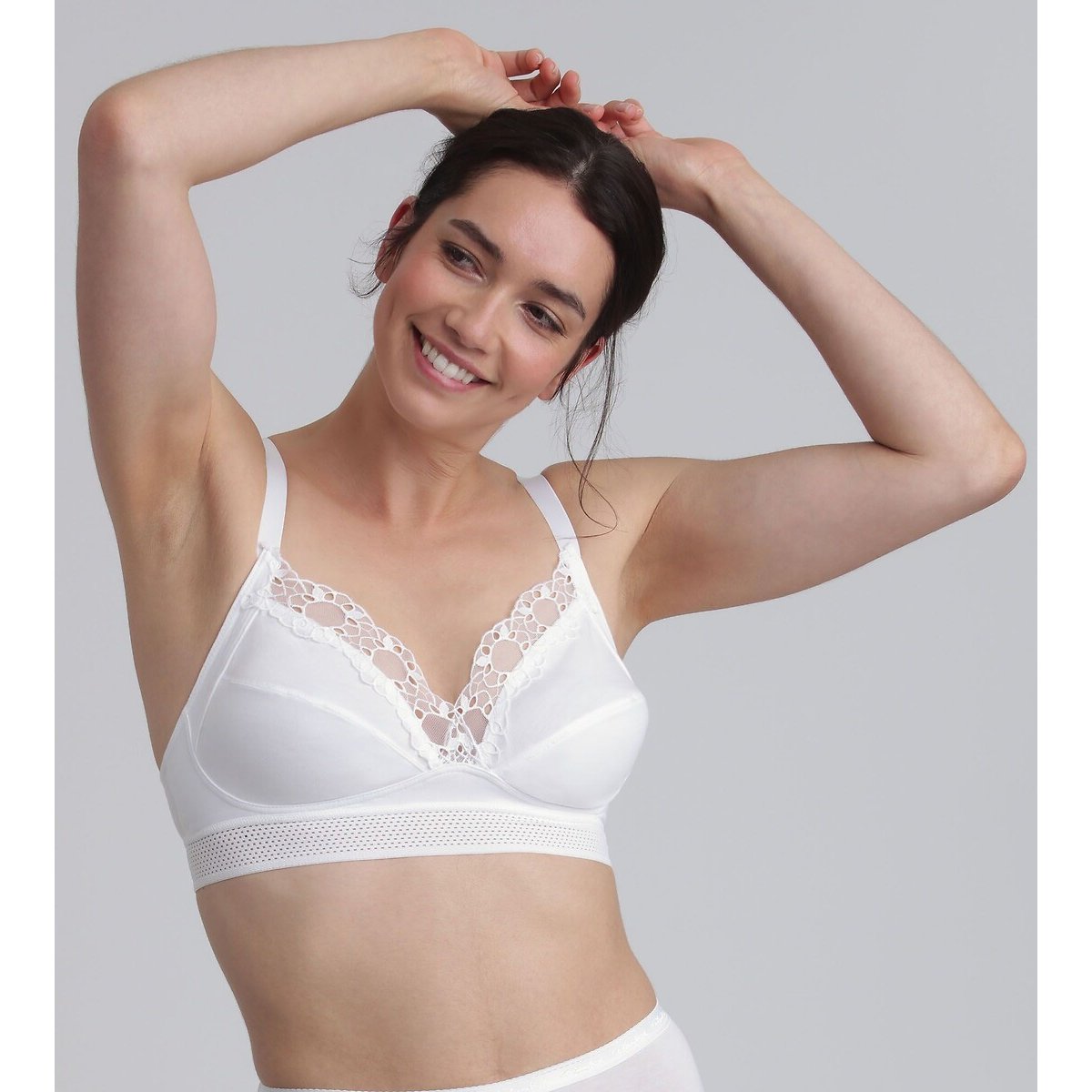 Soutien-gorge en coton bio Feel Good Support blanc, PLAYTEX