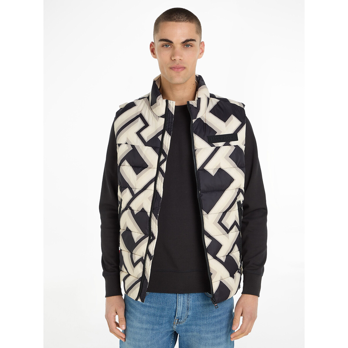 Doudoune sans manche New York Monogram imprimé imprimé, TOMMY HILFIGER