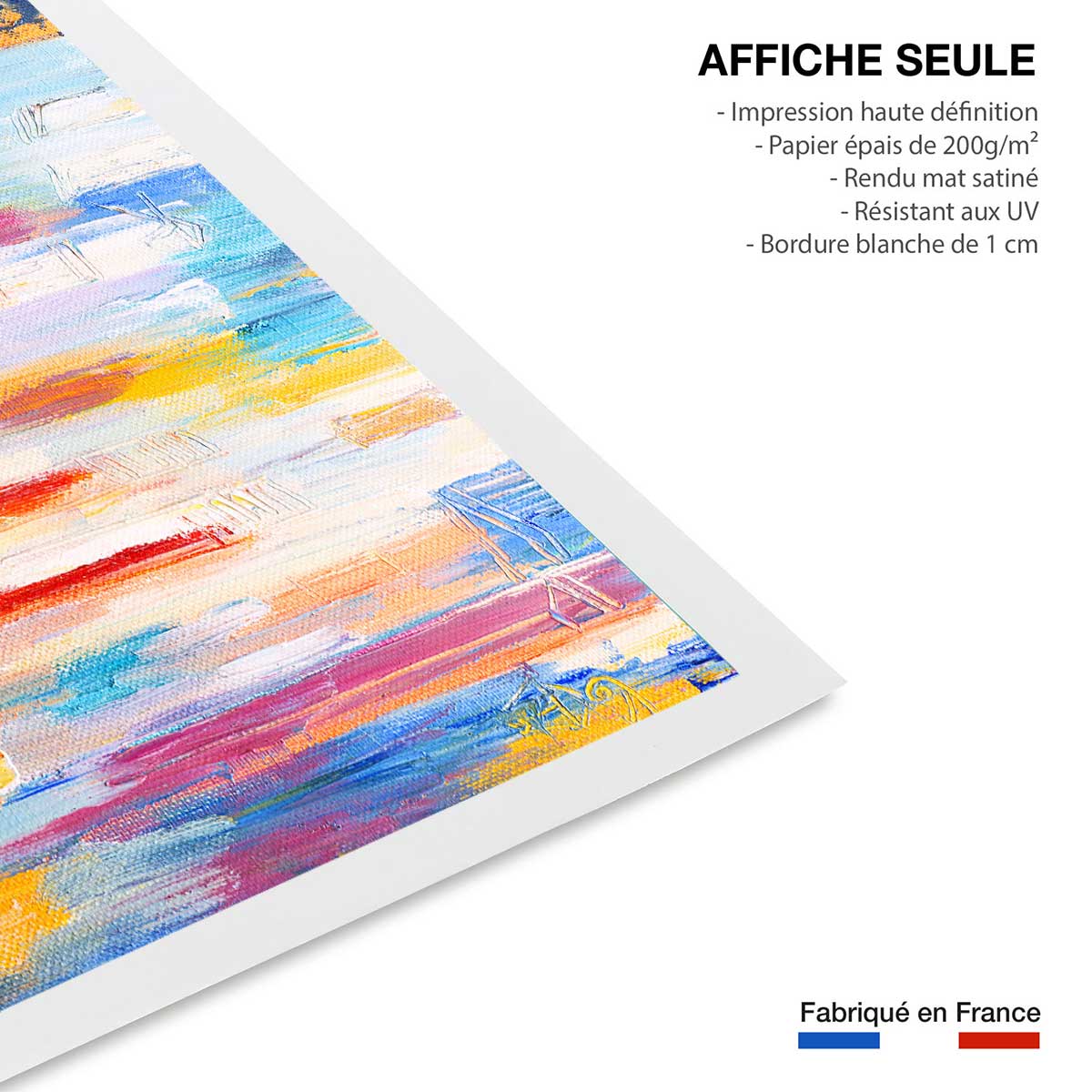 Affiche parapluie rouge affiche seule, HEXOA