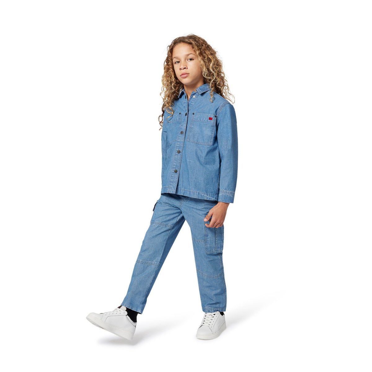Chemise en denim stone, HUGO KIDSWEAR