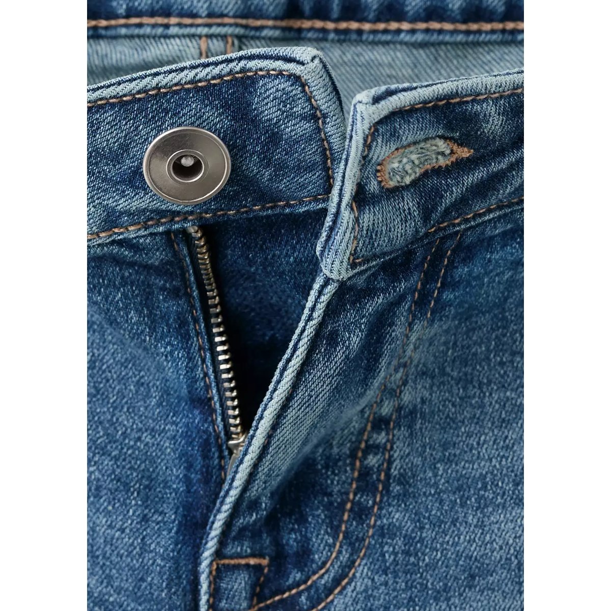 Jean flare regular waist bleu moyen vintage, MANGO TEEN