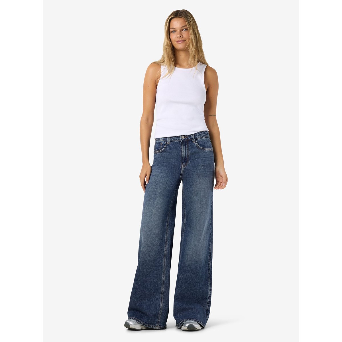 Jean À Coupe Ample NMNELLIE medium blue denim, NOISY MAY