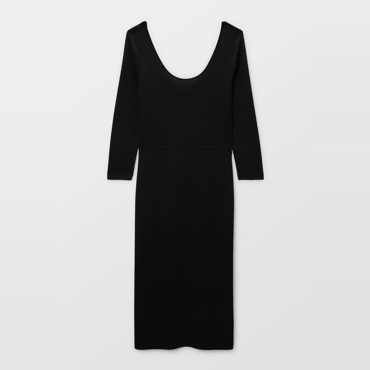 Robe ajustée manches courtes en maille noir, MONOPRIX