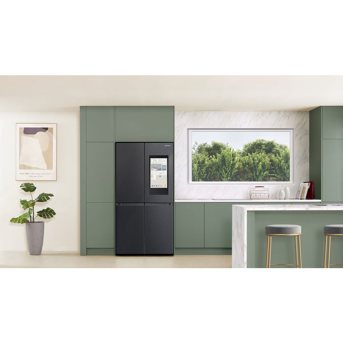 Réfrigérateur multi portes RF65DG9H0EB1 family hub avec AI vision noir, SAMSUNG