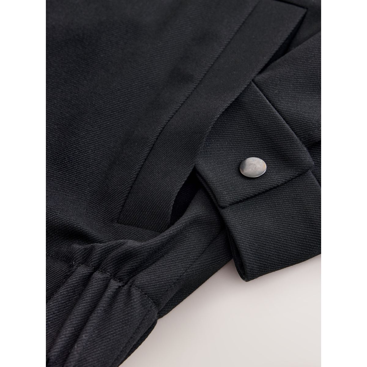 Veste-chemise zippée élégante en sergé noir, NEXT