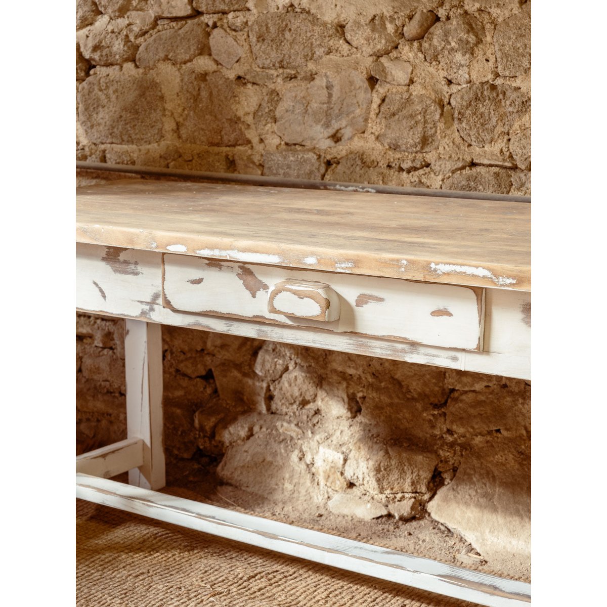 Table à manger en chêne Romy N°1541 - Bon état blanc, DEBONGOUT