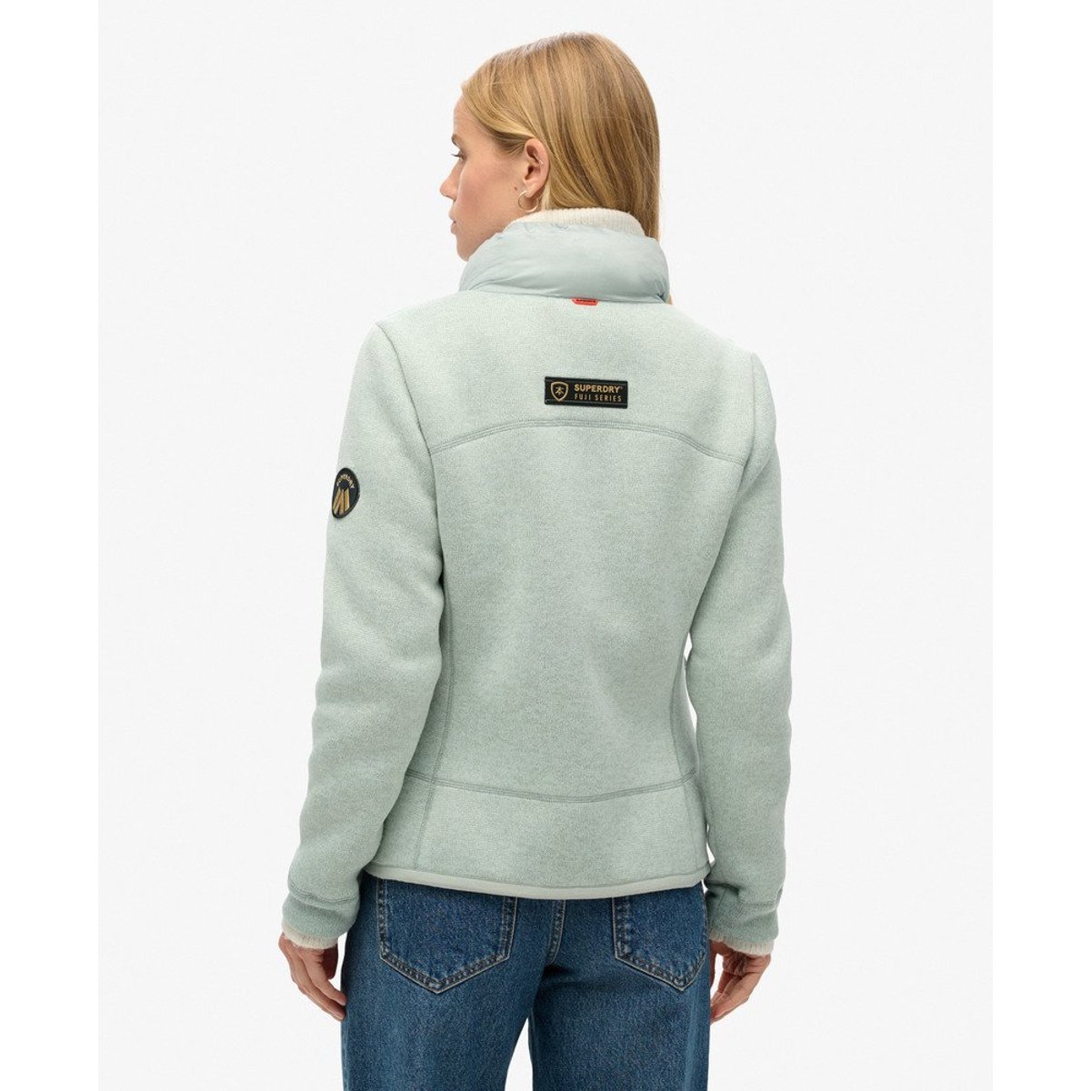 Veste en maille Storm Hybrid gris puritain, SUPERDRY