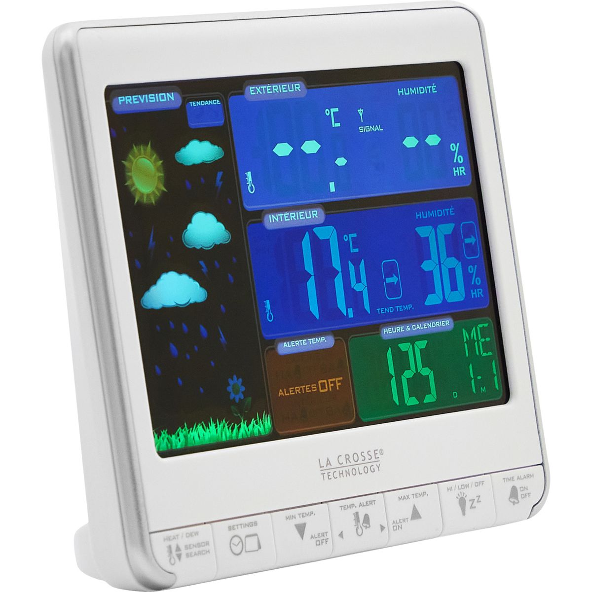 Station météo WS6826WHI silver couleur unique, LA CROSSE TECHNOLOGY