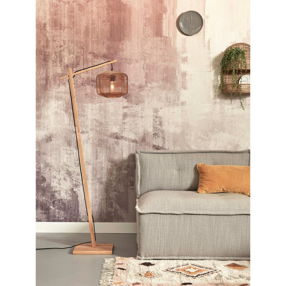 Lampadaire Bambou TANAMI brun, GOOD & MOJO