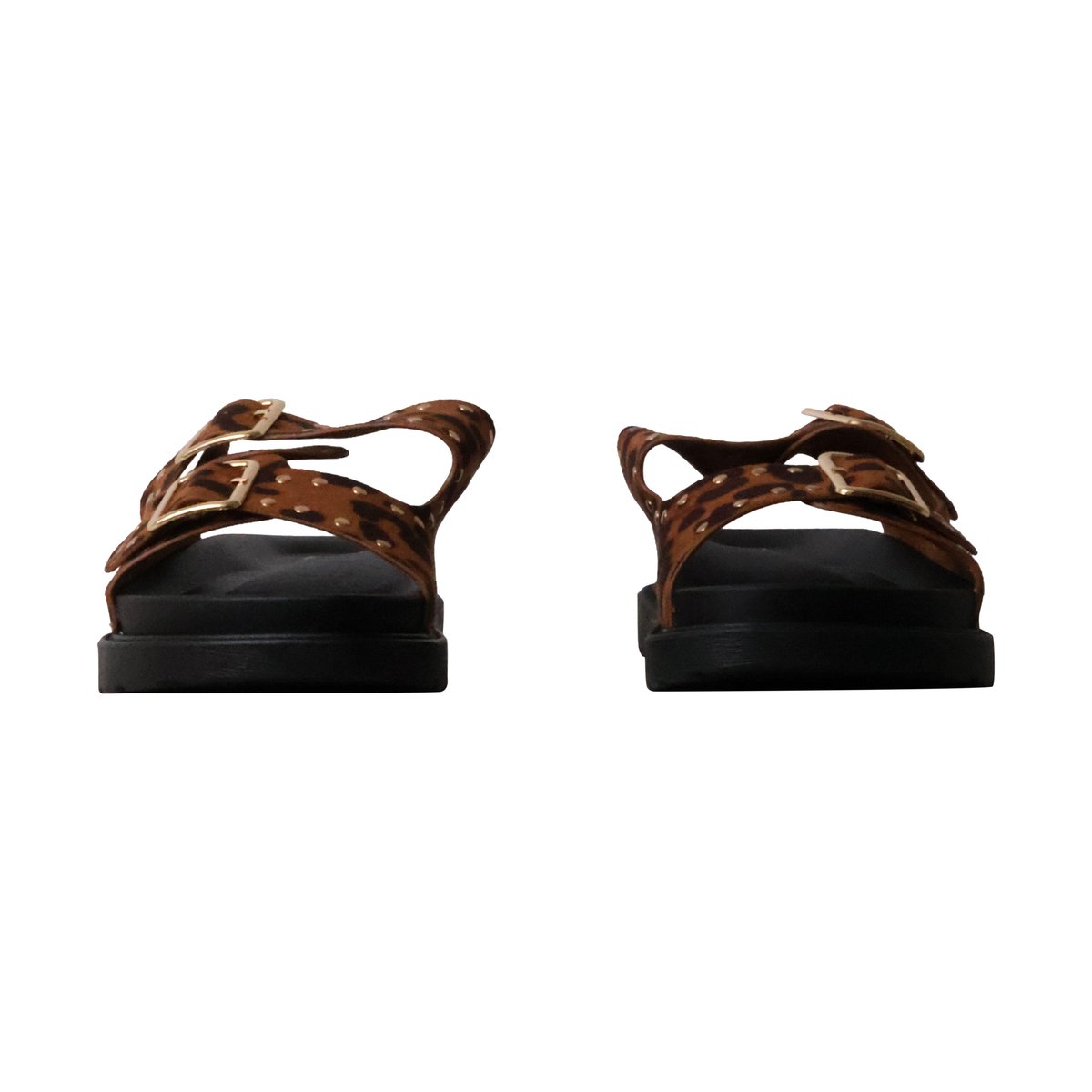 Mules Plates à Enfiler Paris leopard, ENZA NUCCI