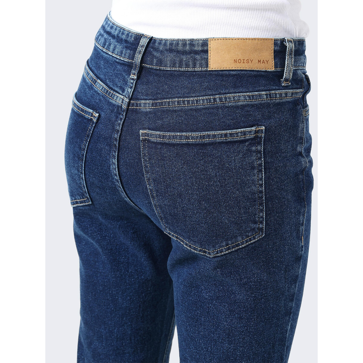 Jean droit, taille haute dark blue, NOISY MAY