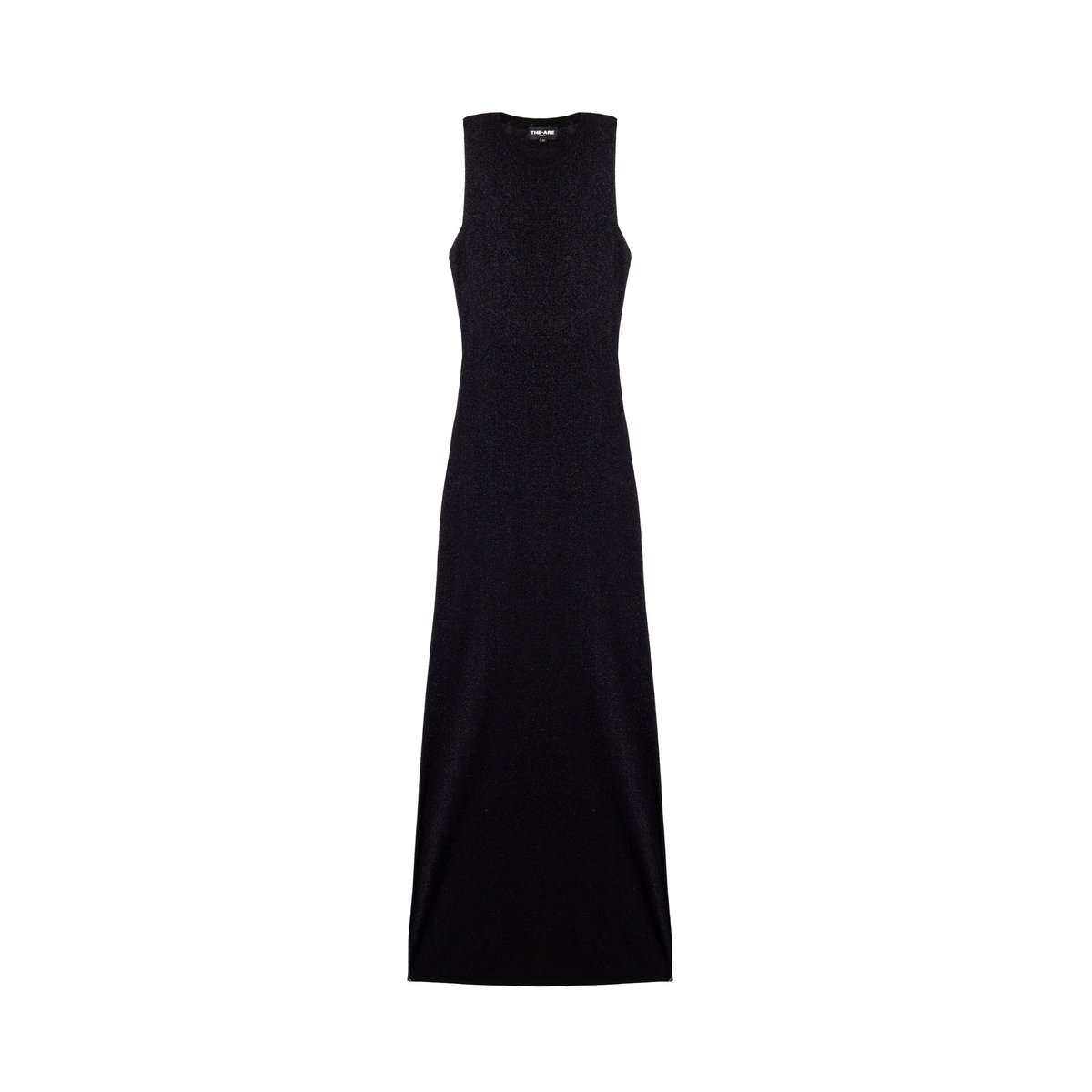 Robe longue en maille avec effet brillant noir, THE-ARE