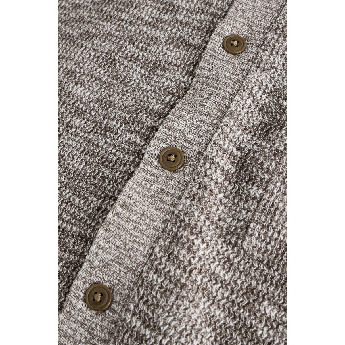 Polo boutonné en maille à manches courtes gris chiné, NEXT