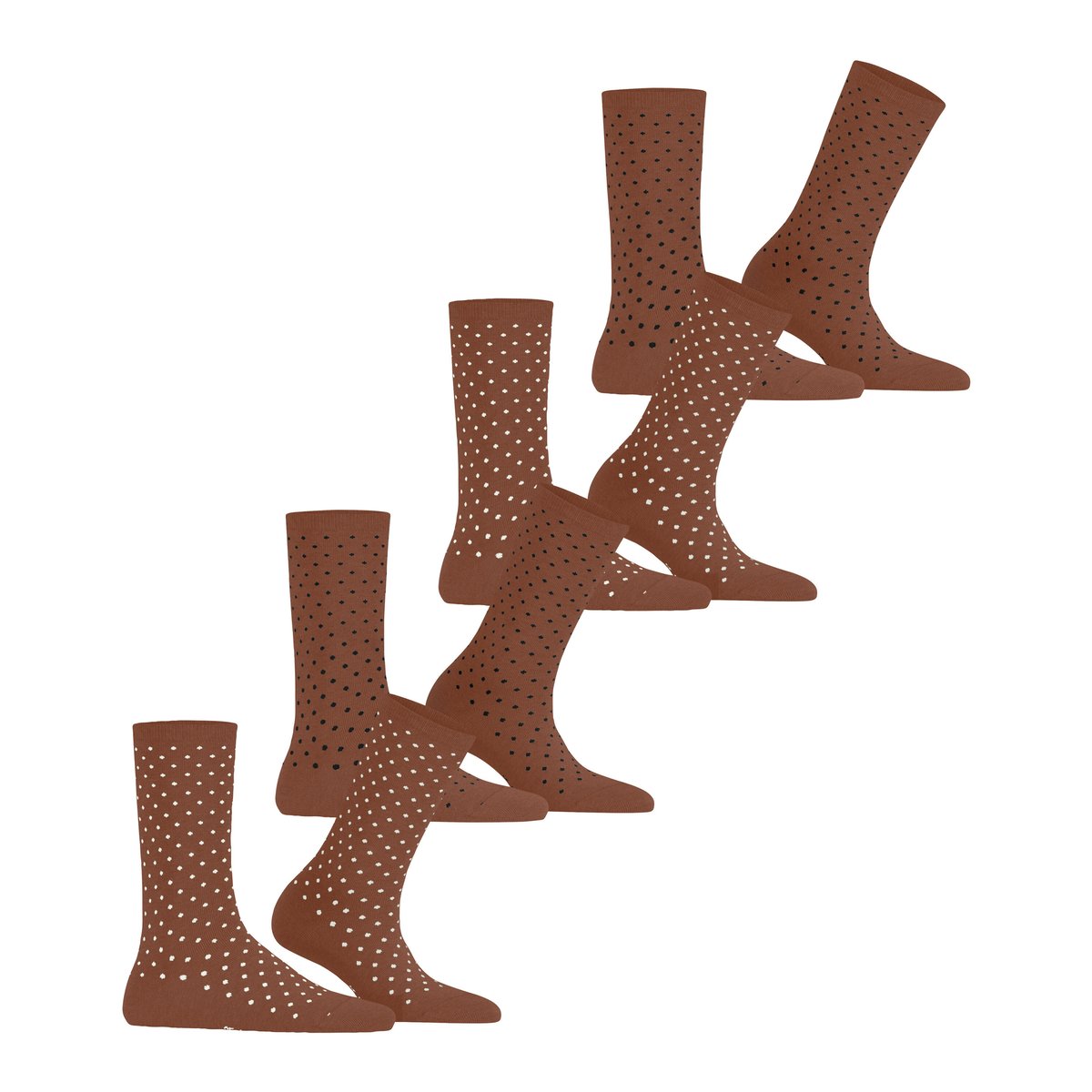 Chaussettes Fine Dot 4-Pack Opaque rose, ESPRIT