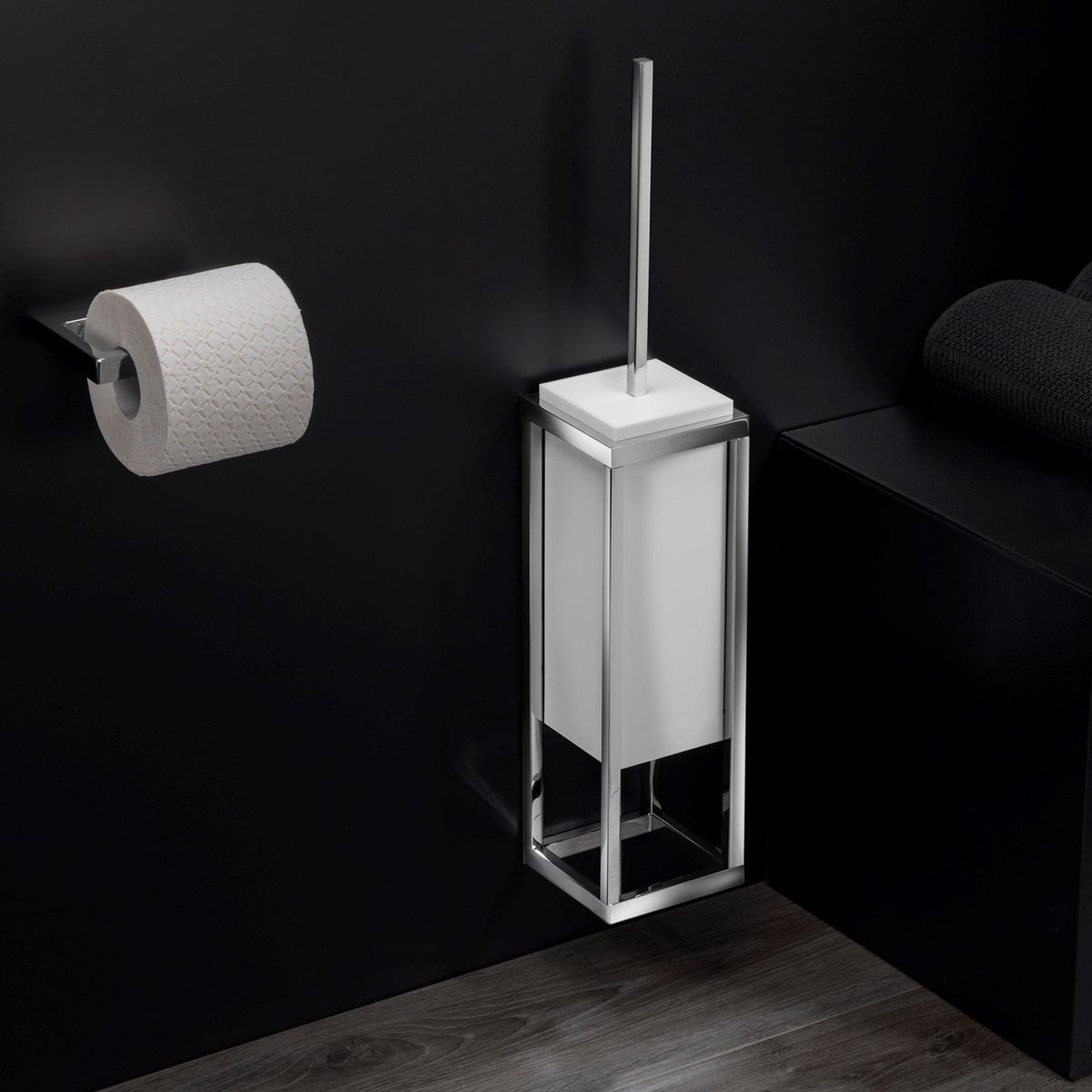 Brosse Wc  THE GRID noir mat, COSMIC