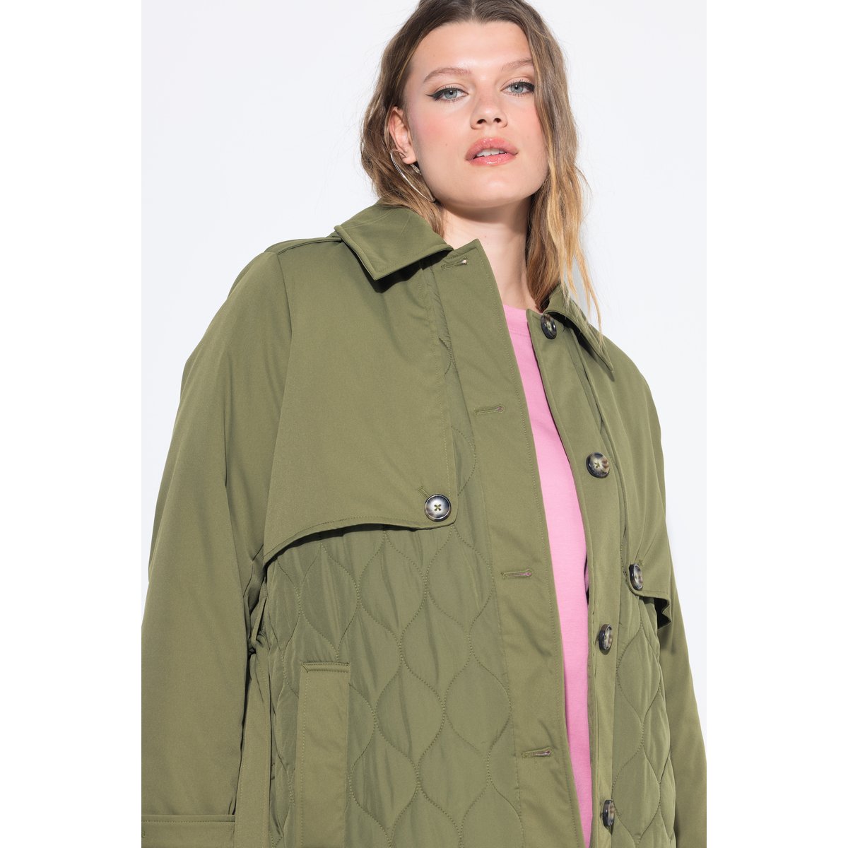 Trench-coat évasé palmiers verts, STUDIO UNTOLD
