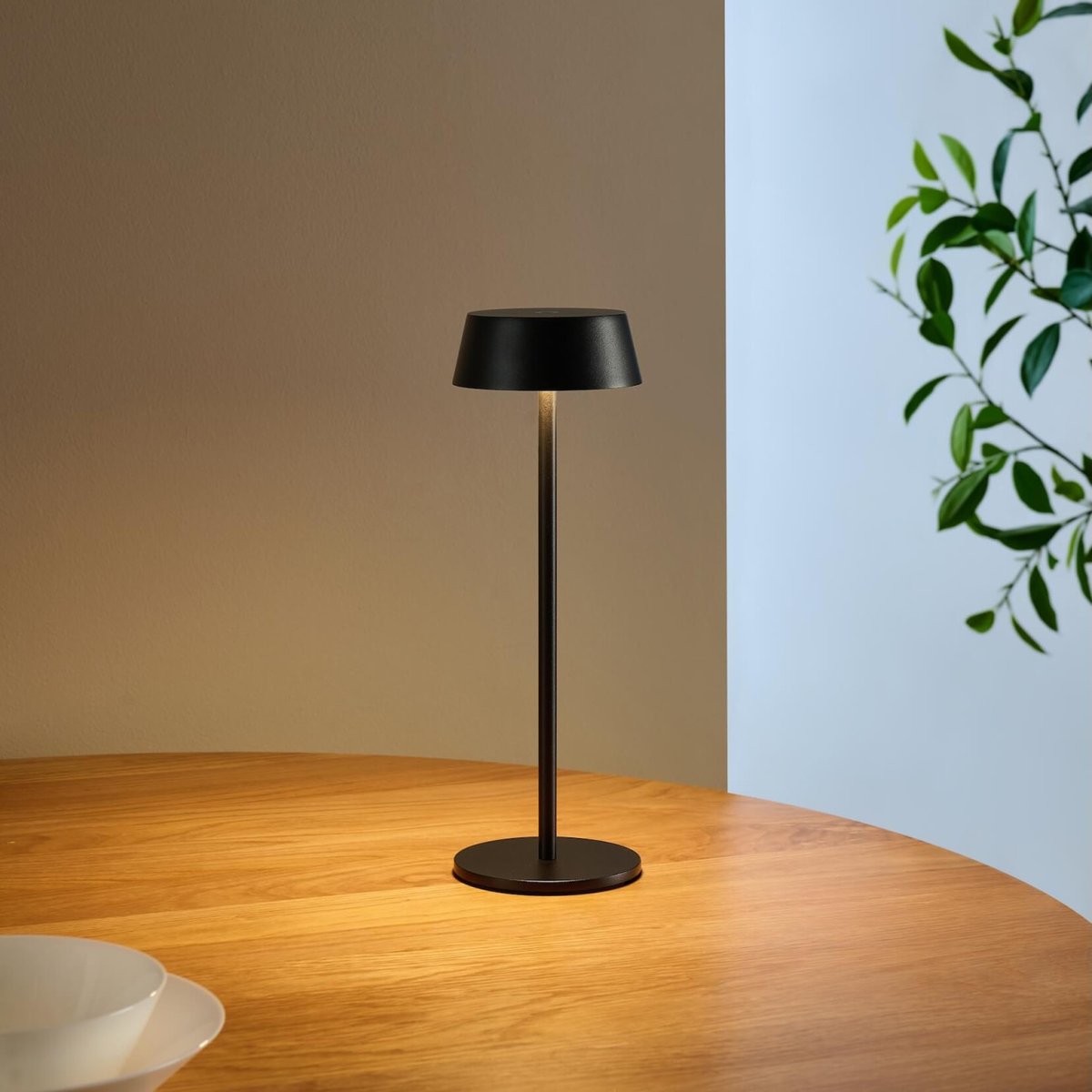 Lampe à poser LED rechargeable - VANYEL noir, KOSILUM