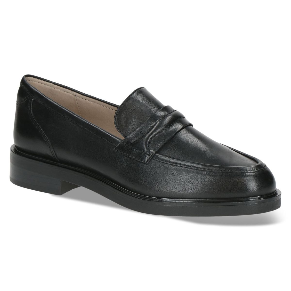 Slipper en cuir noir nappa, CAPRICE