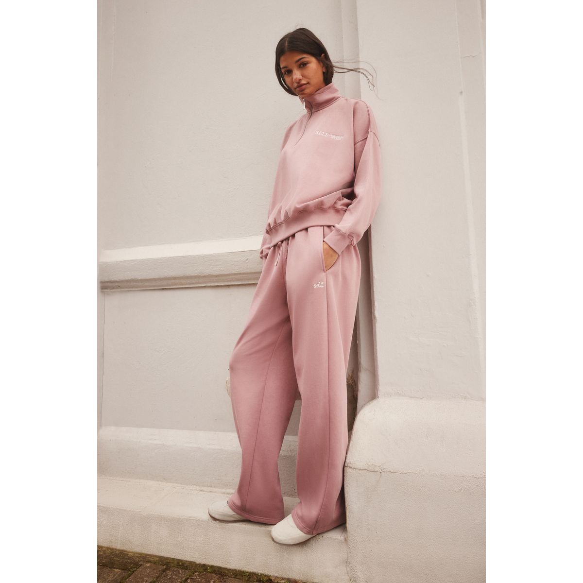 Pantalon de jogging coupe large self rose, NEXT