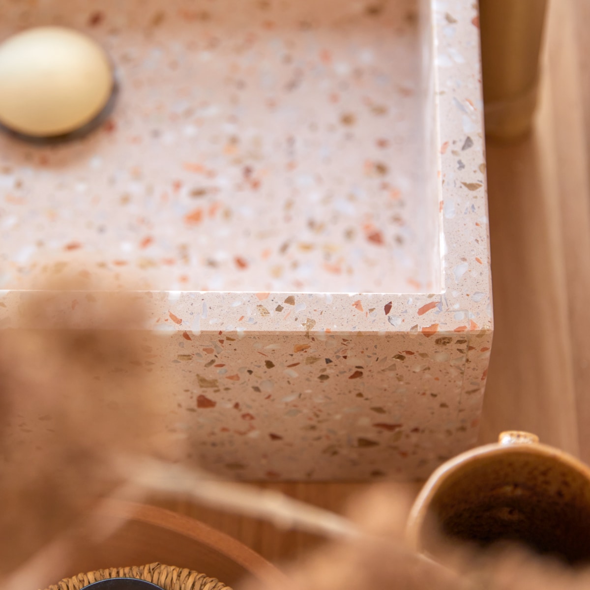 Vasque en Terrazzo premium, MADE rose, TIKAMOON