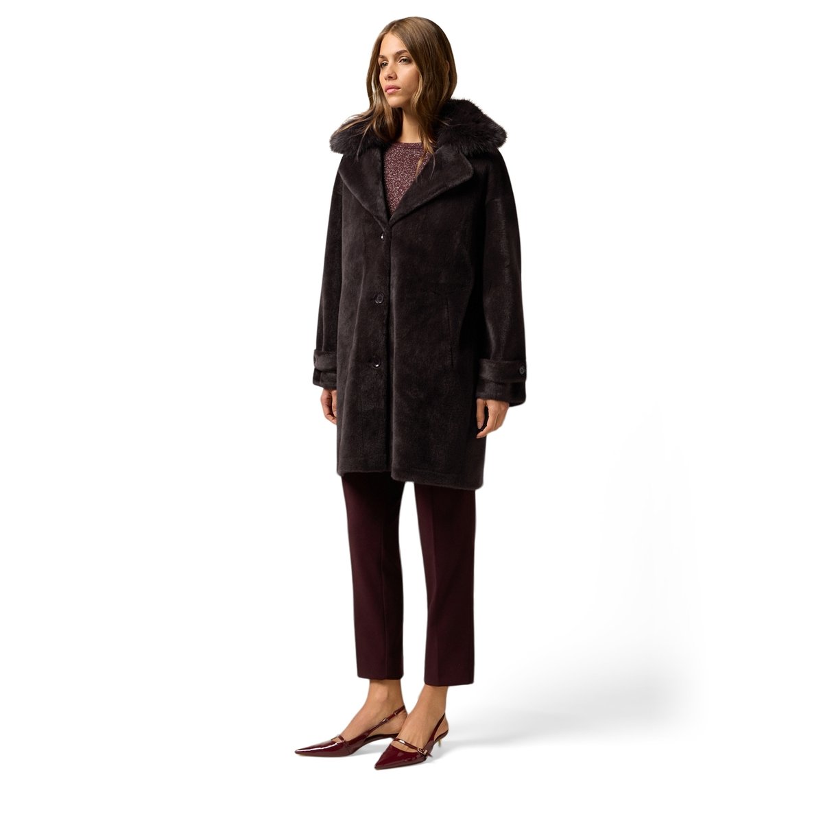 Manteau. marron, OLTRE