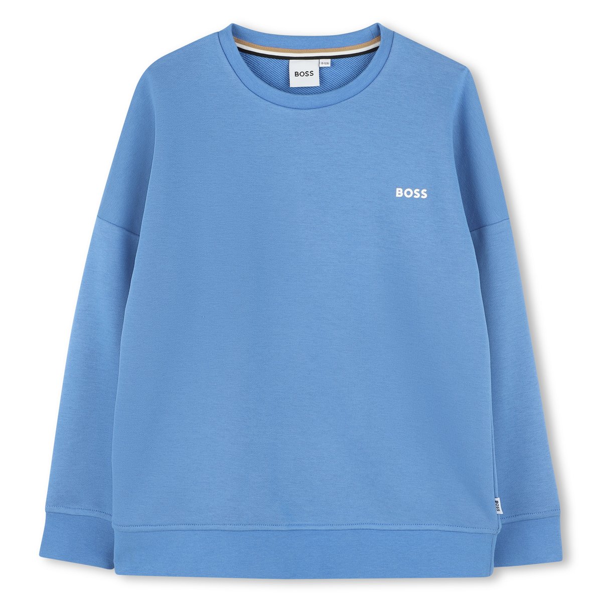 Sweat à col rond uni girblue, BOSS KIDSWEAR