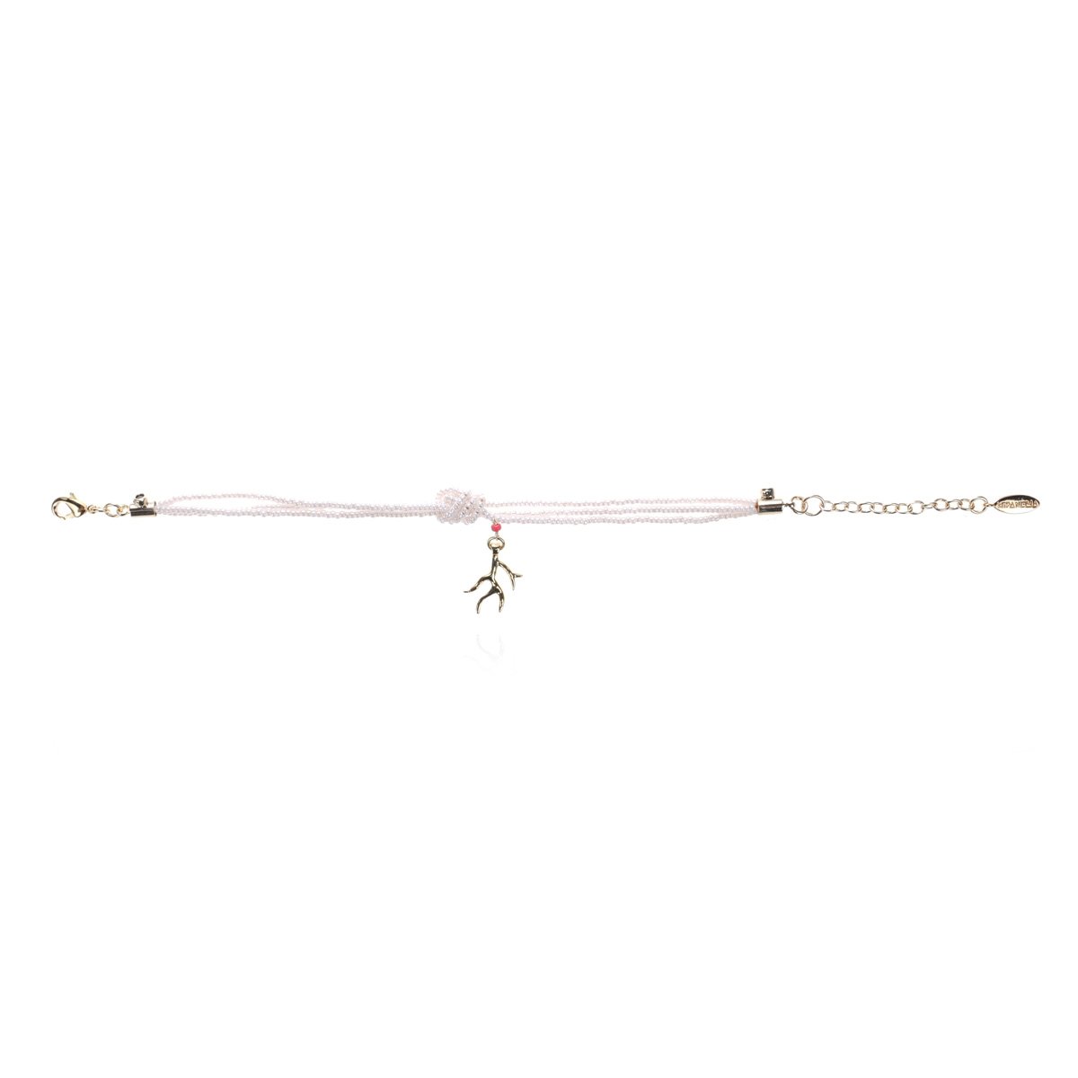Bracelet réglable perles avec pendentif MISIMA blanc, HIPANEMA