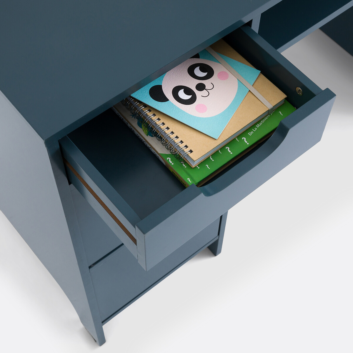 Secretária de pedestal duplo para crianças, Hiba azul escuro, LA REDOUTE INTERIEURS