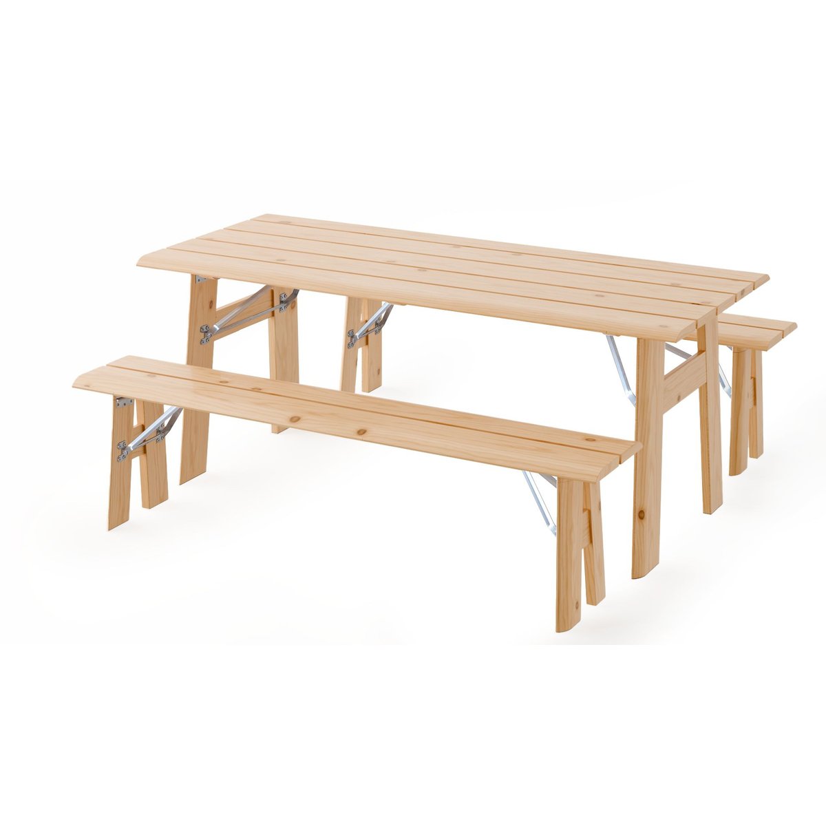 Table de jardin rectangulaire en bois, L.180 , AVENUE bois, ZUIVER