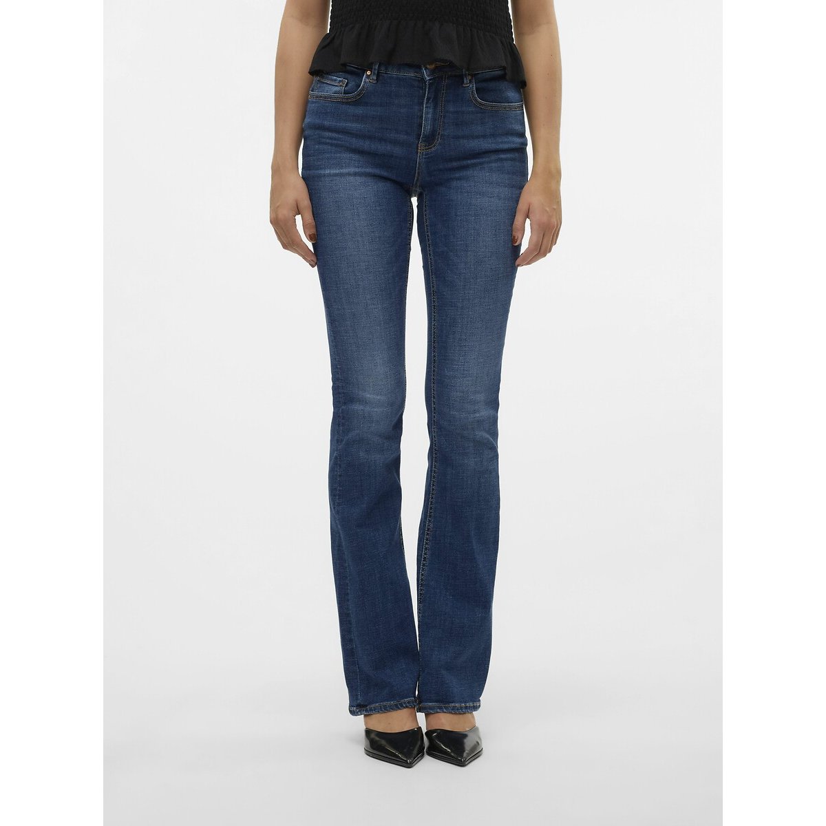 Jean Flare, taille standard dark blue, VERO MODA