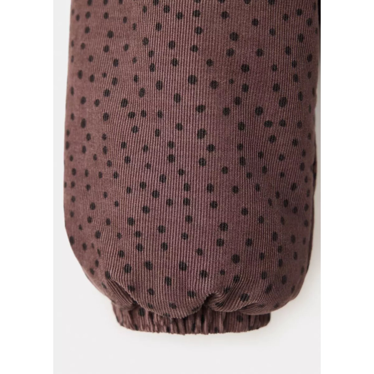 Veste velours côtelé à pois chocolat, MANGO BABY