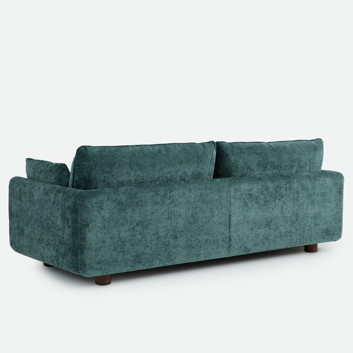 Canapé droit 2, 3, 4 ou 5 places, en velours côtelé gaufré, EMILIO bleu paon, LA REDOUTE INTERIEURS