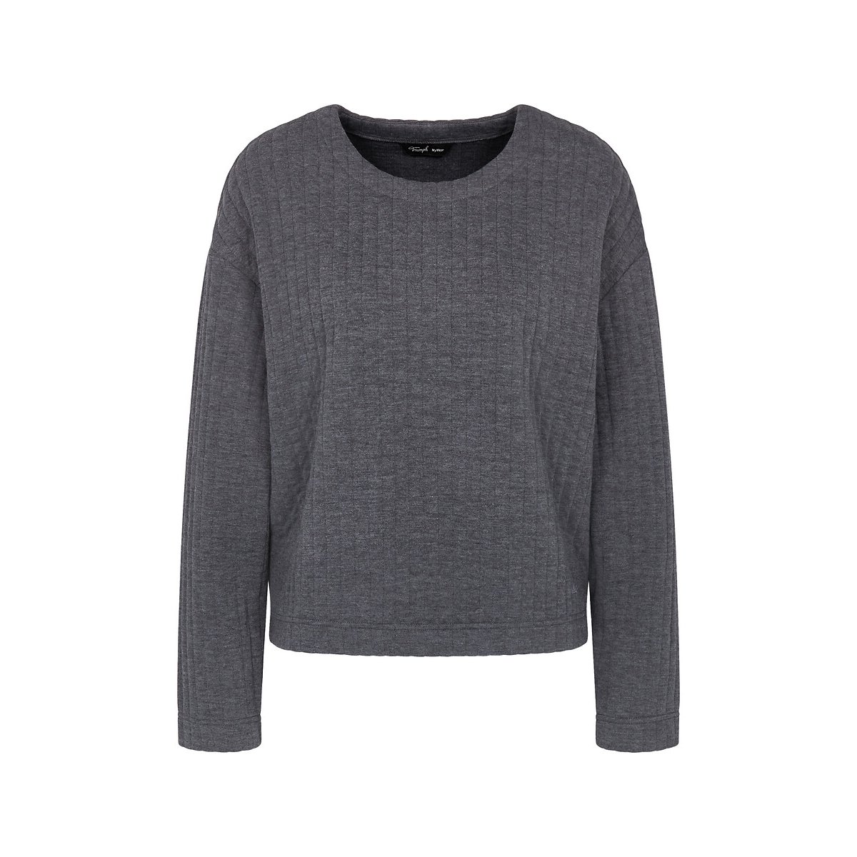 Cosy Comfort Pyjama Top dark grey, TRIUMPH