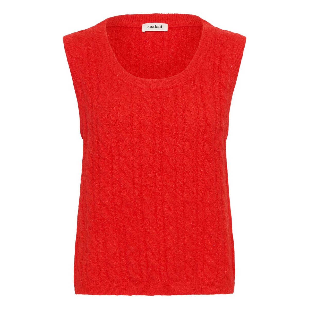Manteau tricoté rouge red alert, SOAKED IN LUXURY