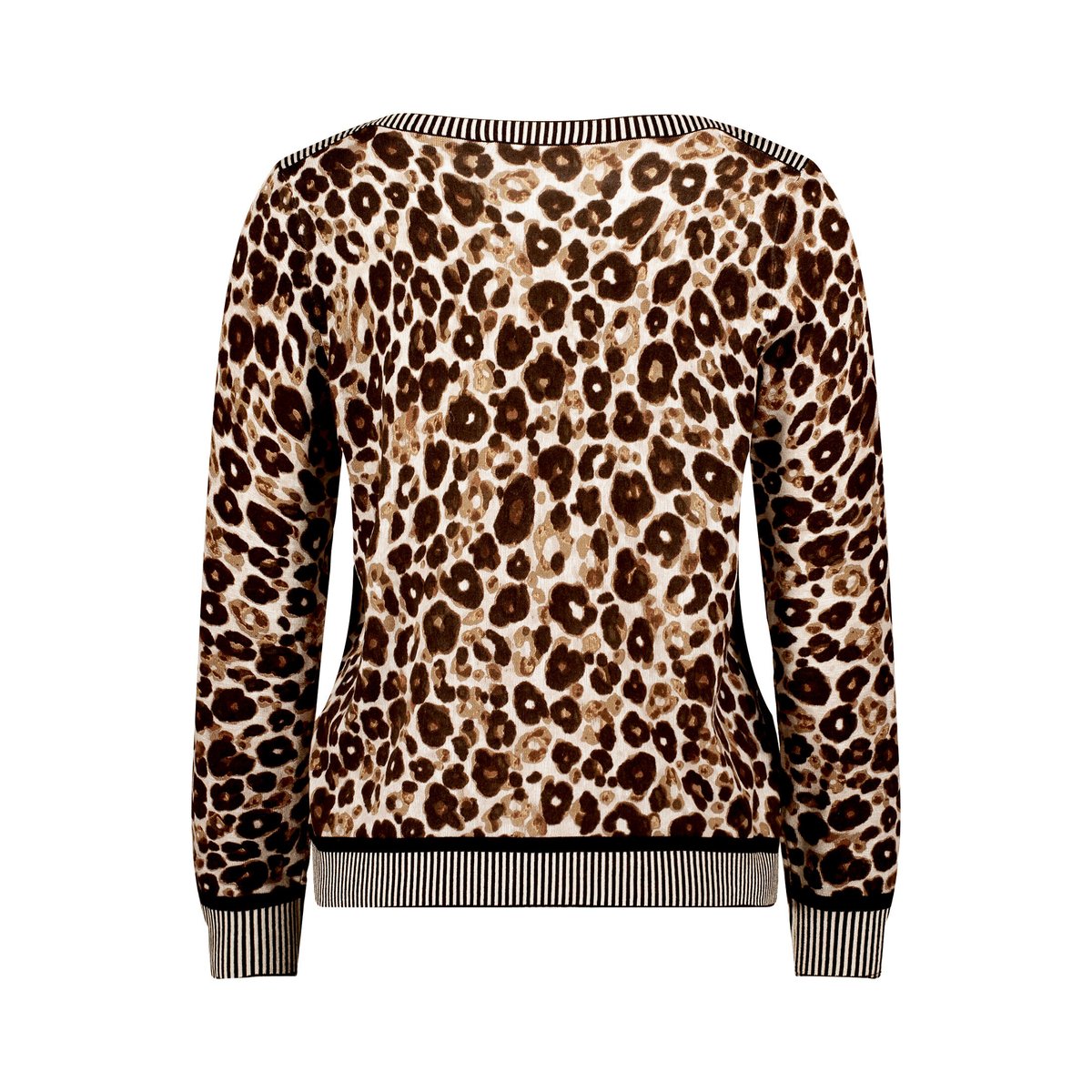 Pull-over en maille à imprimé animalier taupe/beige, BETTY BARCLAY
