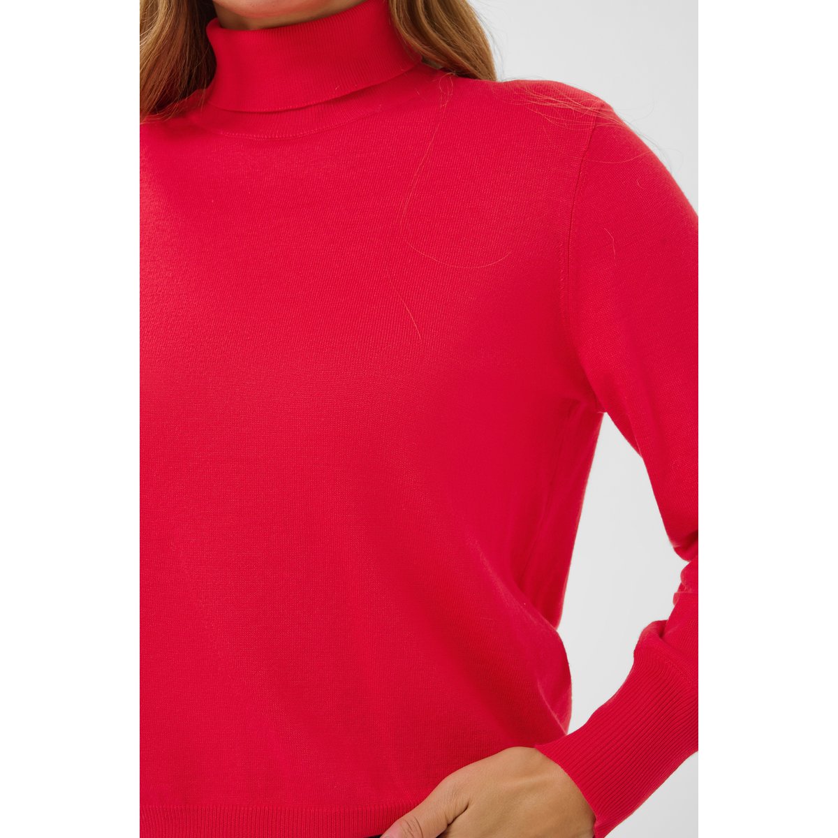 Pullover tricoté rouge crimson, KAFFE