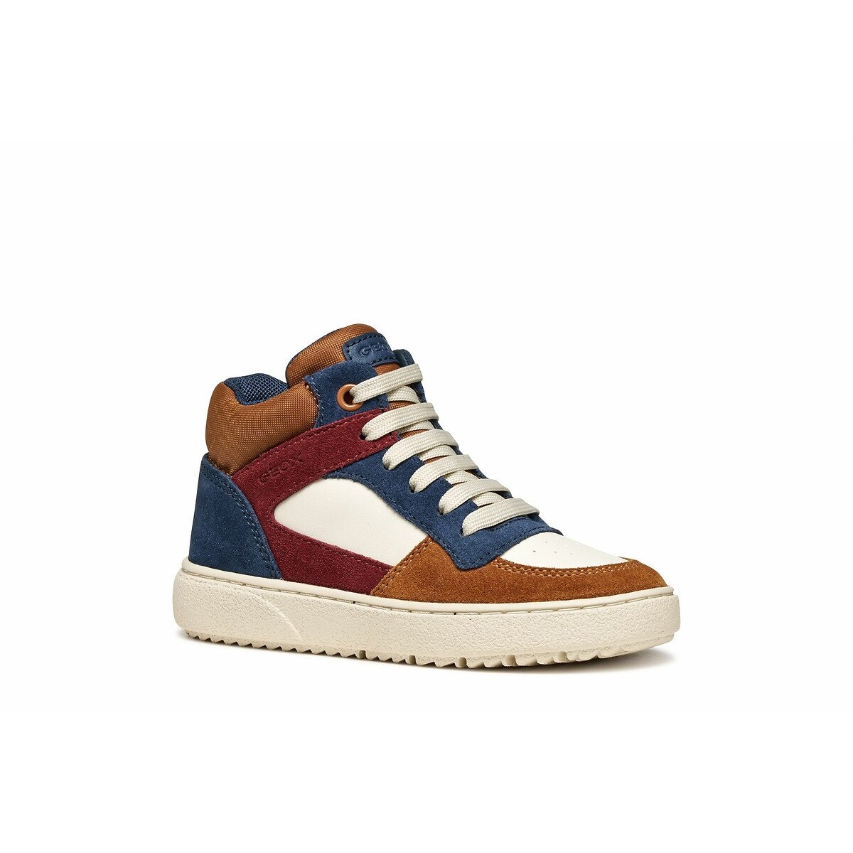 Baskets montantes respirantes Theleven marron/ivoire, GEOX