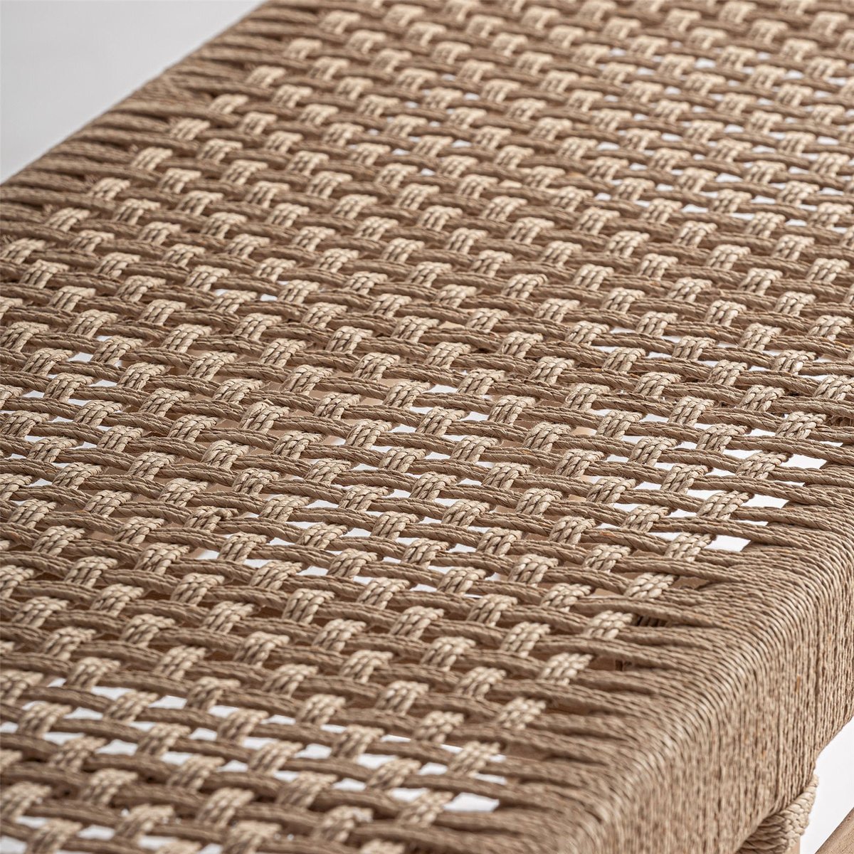 Banc en teck massif, Finition vieillie marron teck vieilli naturel, RECOLLECTION