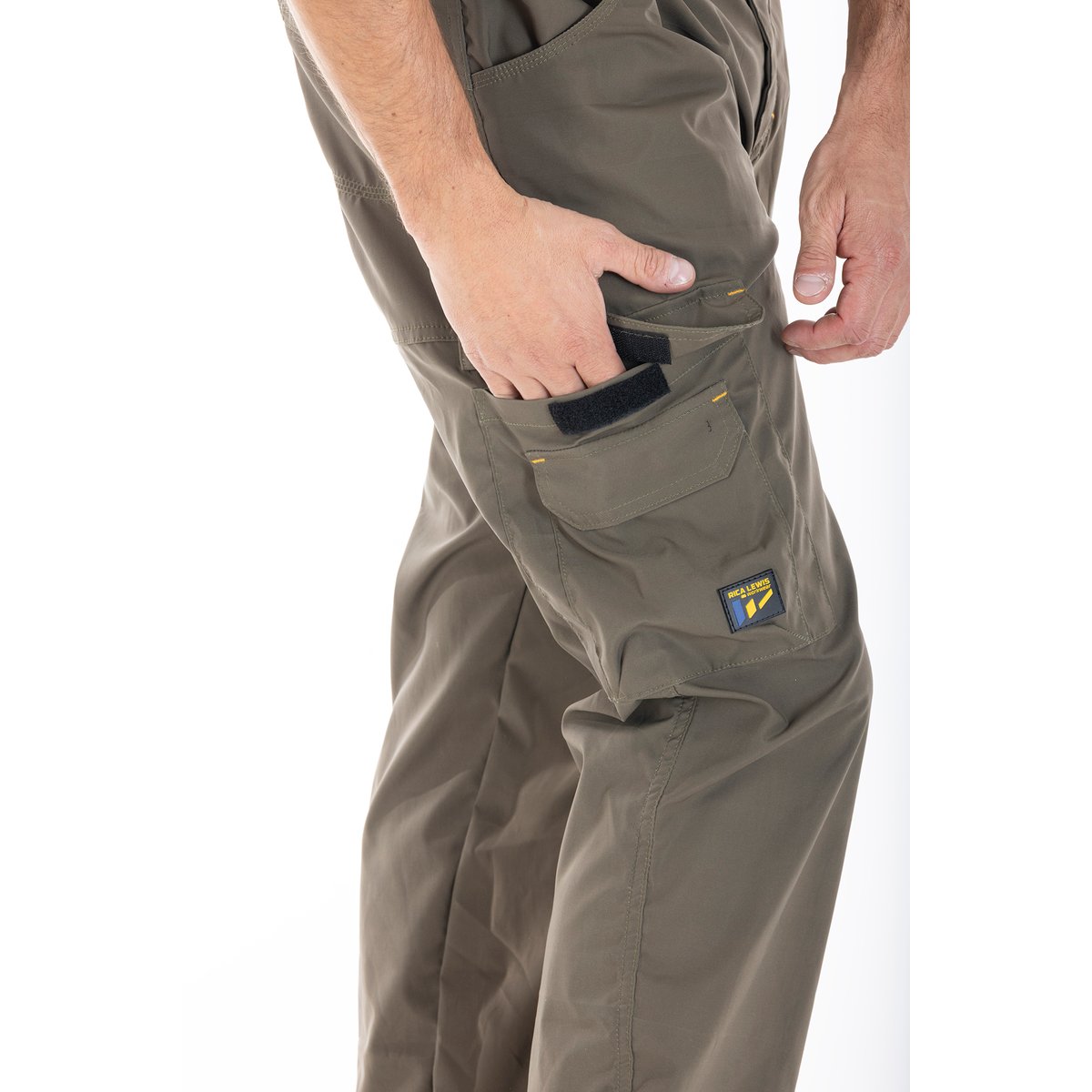 Pantalon de travail technique multi-poches LONGTEC kaki, RICA LEWIS