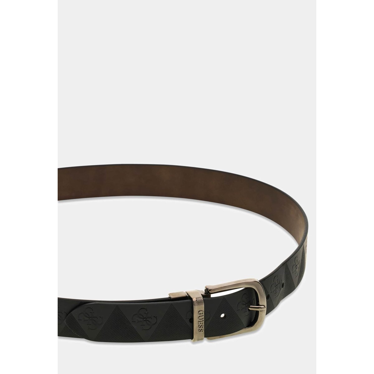 Ceinture En Cuir Véritable noir, GUESS