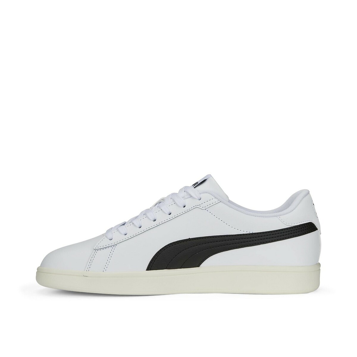 Baskets cuir Smash 3.0 L blanc/noir, PUMA