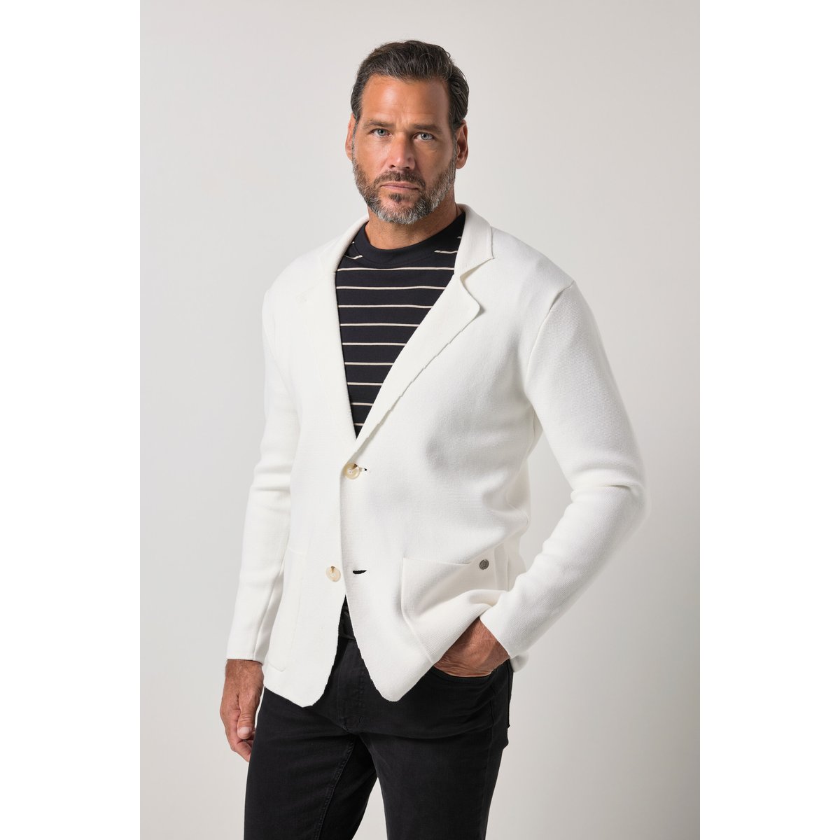 Veston en maille Milano blanc cassé, JP1880
