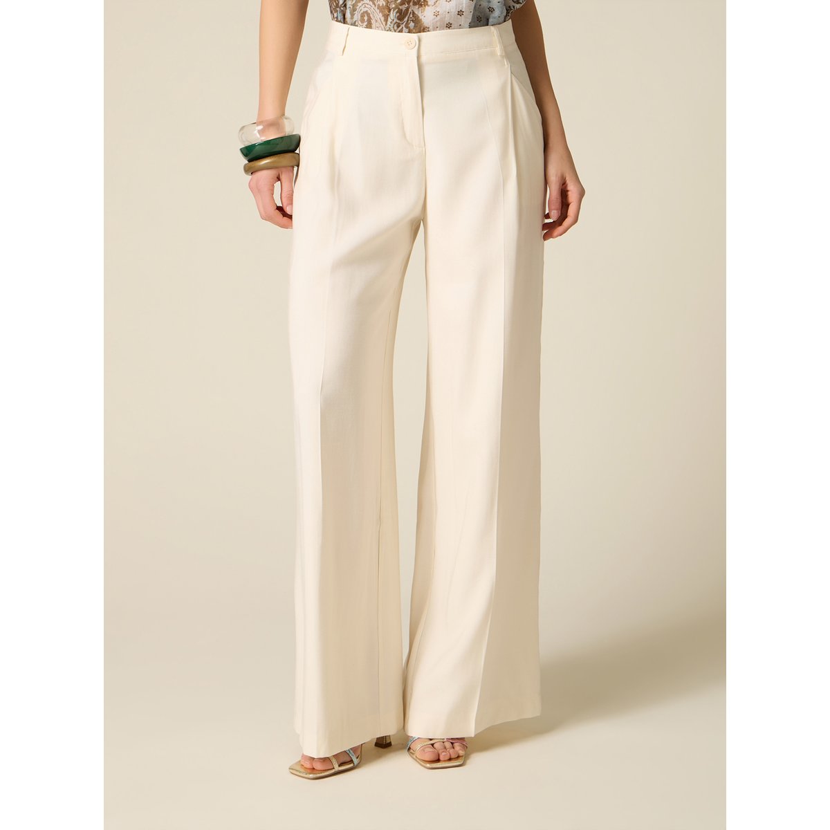 Pantalon palazzo blanc, OLTRE