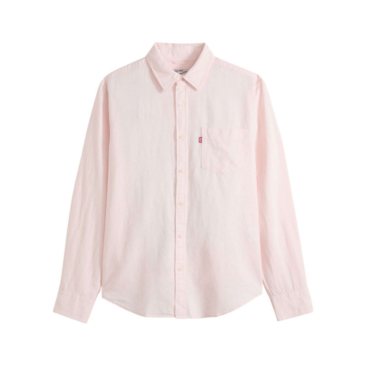 Chemise en coton rose à coupe droite pourvue d'un col à revers rose, LEVI'S