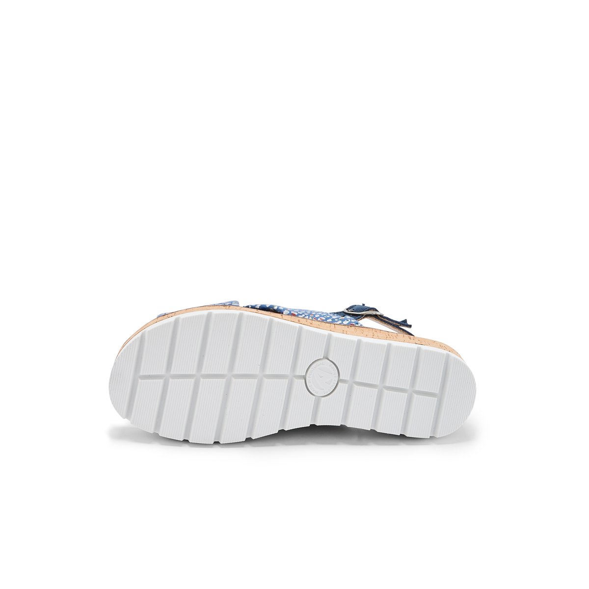 Sandales extensibles doublure cuir bleu, PEDICONFORT