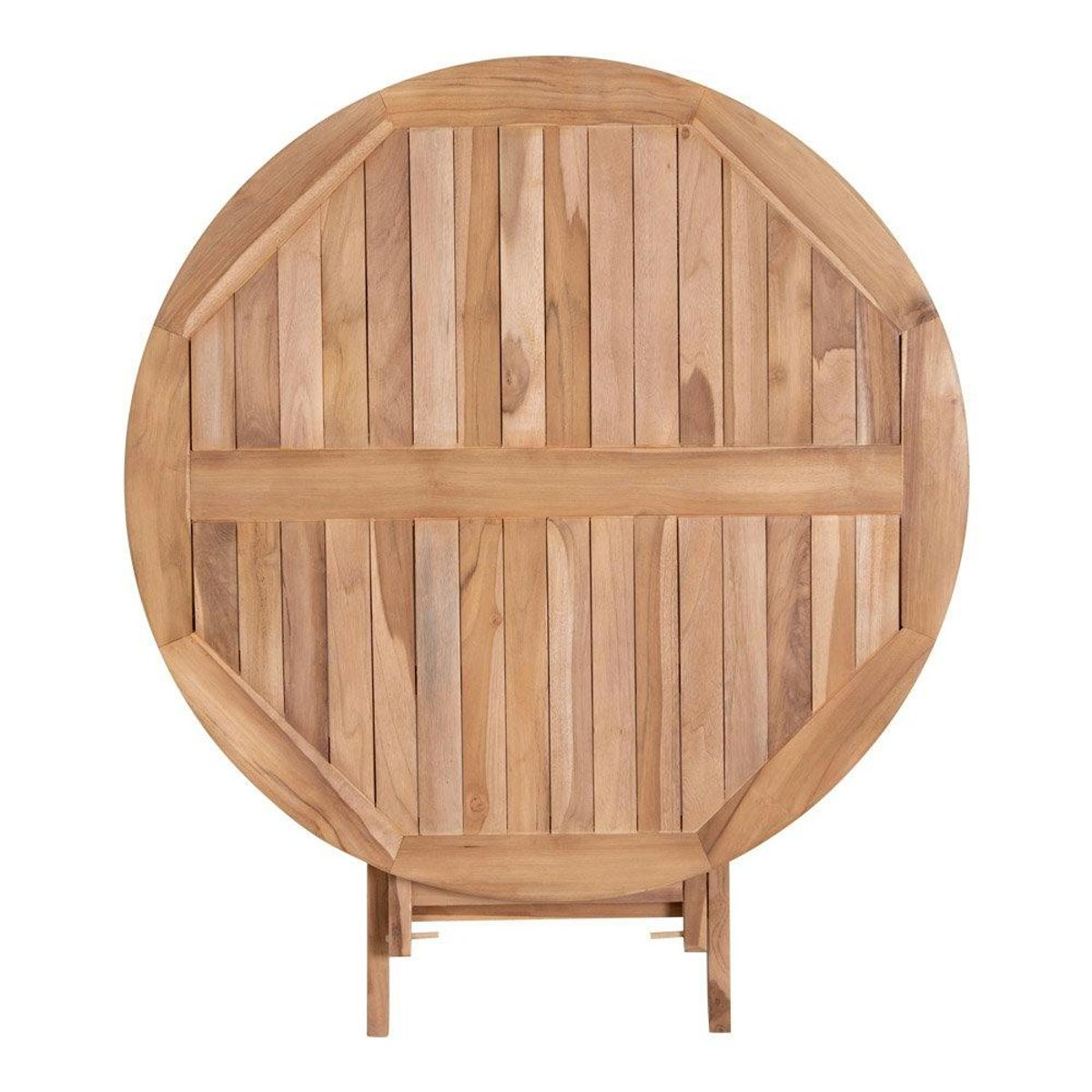 Table de jardin ronde en teck ø100 cm TANETE bois naturel, PIER IMPORT
