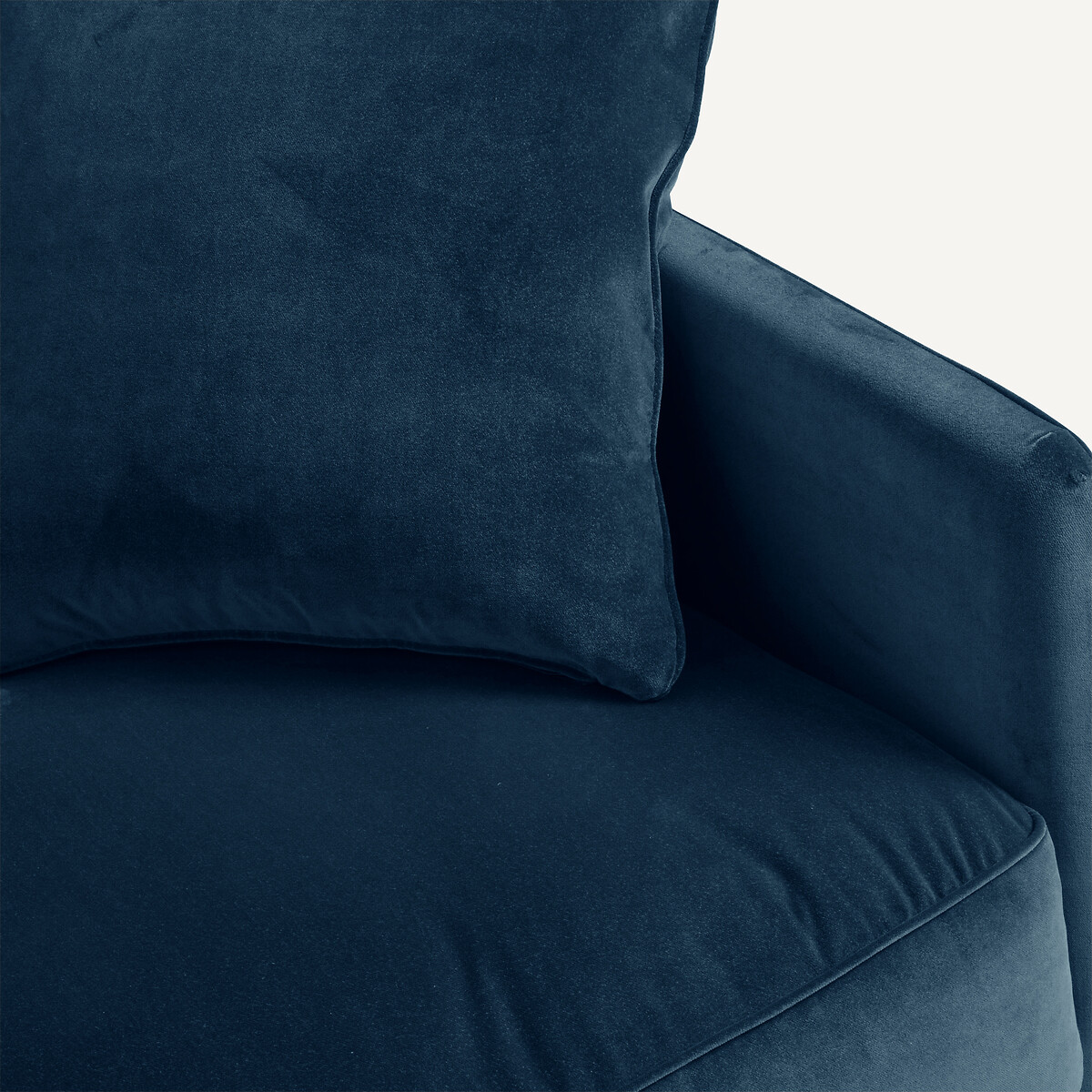 Canapé compact convertible velours, Lazare bleu paon, AM.PM