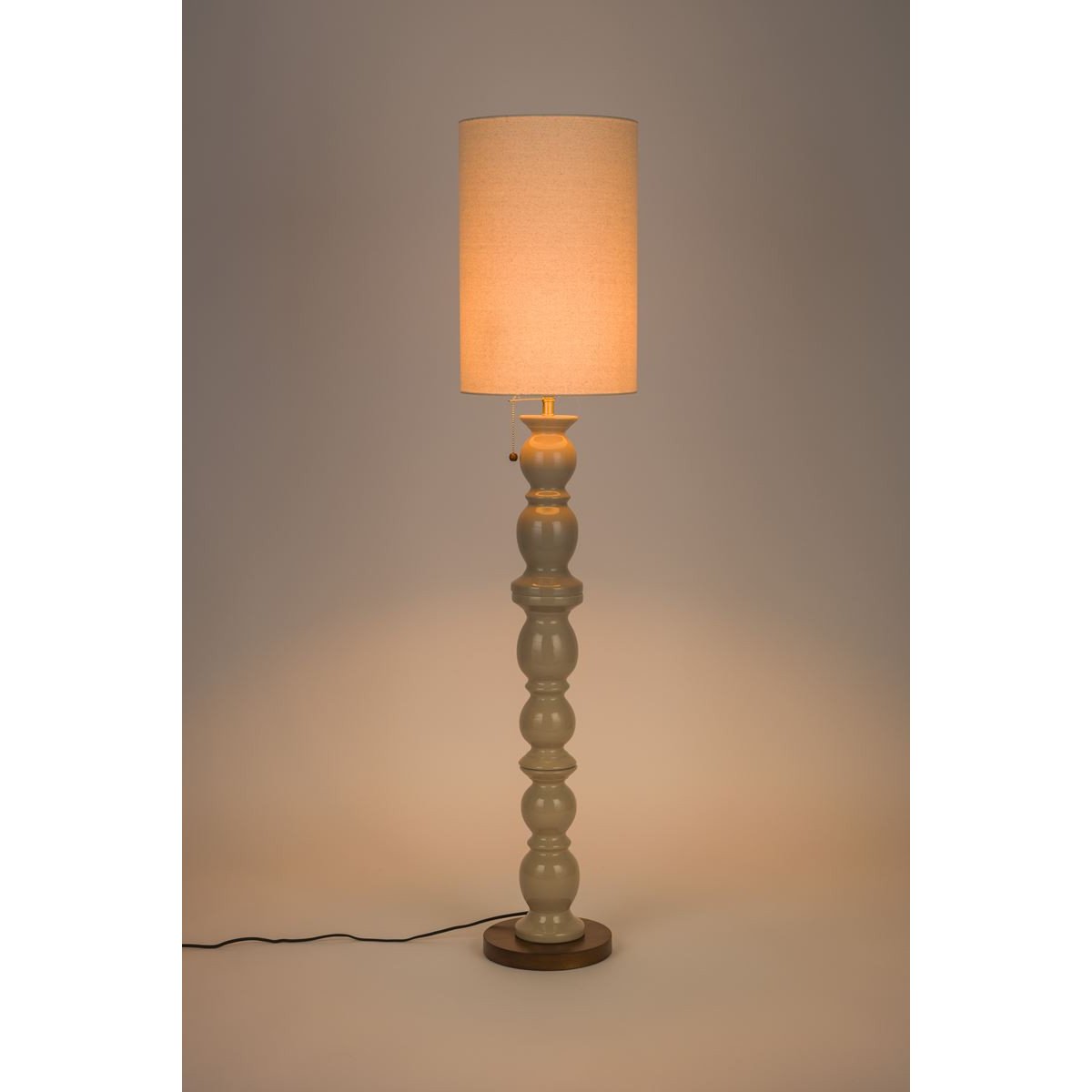 Lampadaire design en céramique, BREW beige, ZUIVER